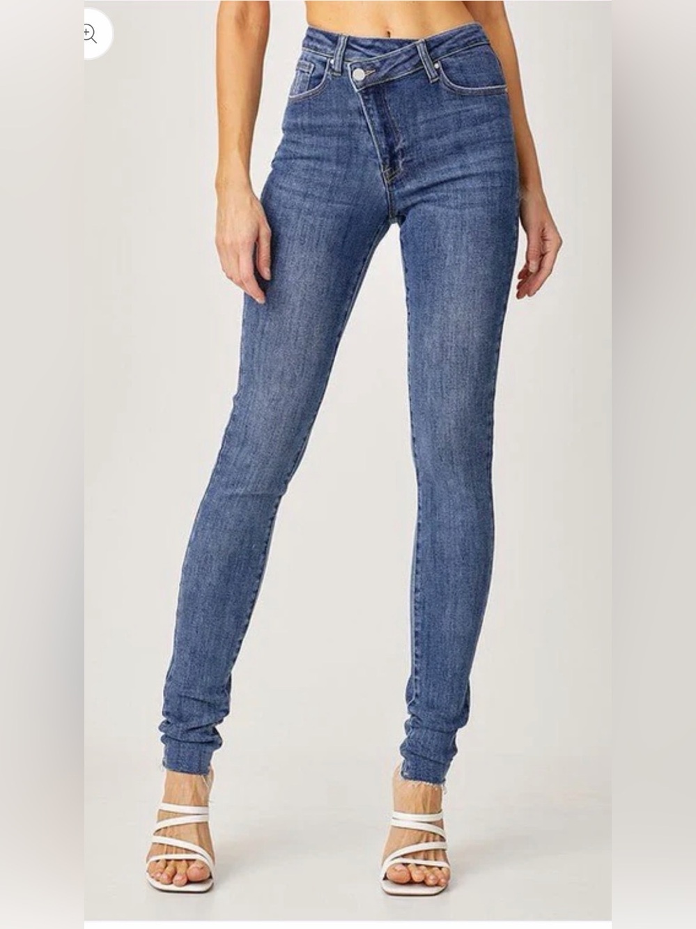NWT Risen Los Angeles Crossover Skinny Jeans Dark Wash Size 15/32